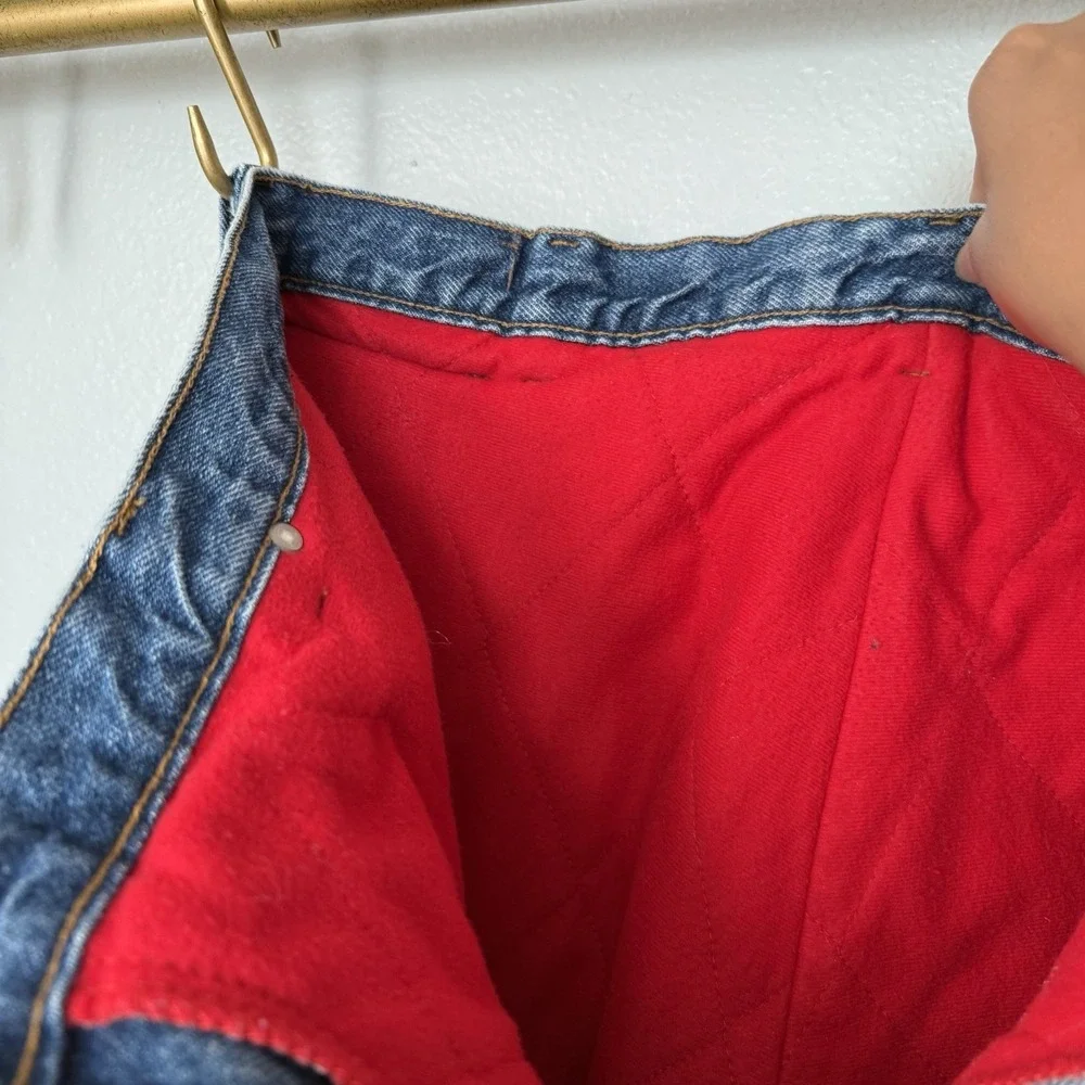 Wrangler Y2K Red Fleece Lined Jeans Mens 36x34 Blue Rugged Wear‎ Relaxed Fit - Picture 6 of 12